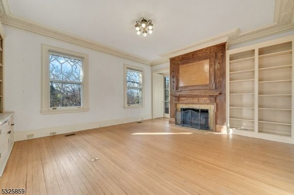 Empty room, Fireplace, Interior, Wood Texture Flooring