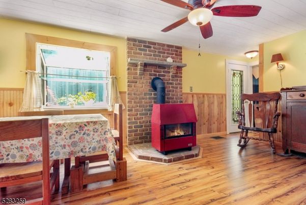 Fireplace, Interior, Stone Walls, Wood Texture Flooring