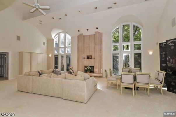 Dining room, Fireplace, Interior, Living room, Recessed Lighting
