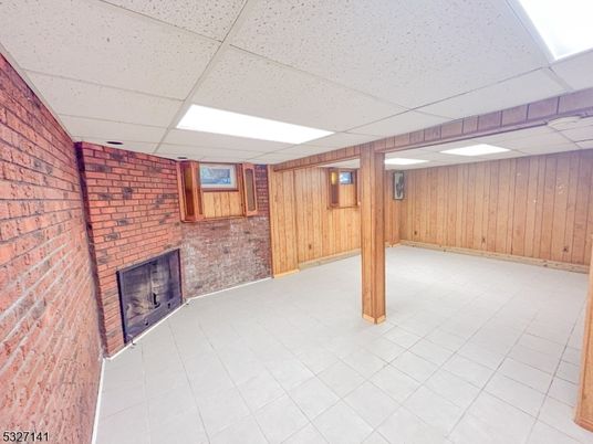 Empty room, Fireplace, Interior, Stone Walls, Wooden Walls