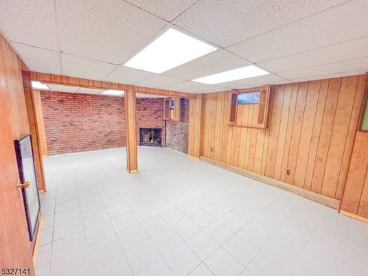 Empty room, Fireplace, Interior, Stone Walls, Wooden Walls