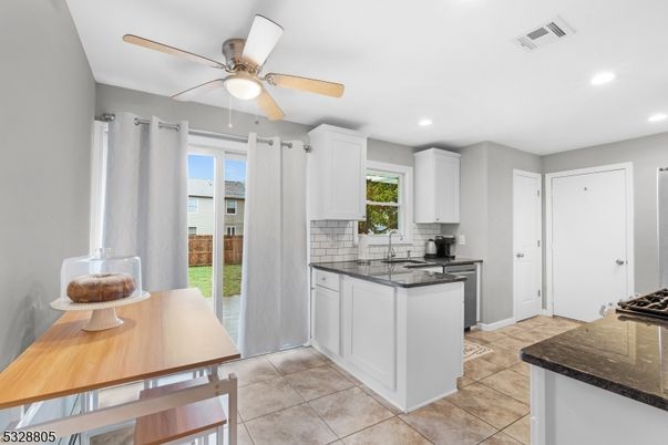 Interior, Kitchen, Recessed Lighting, Tile Countertops
