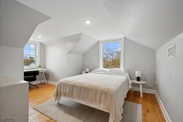 Bedroom, Home Office, Interior, Recessed Lighting, Wood Texture Flooring