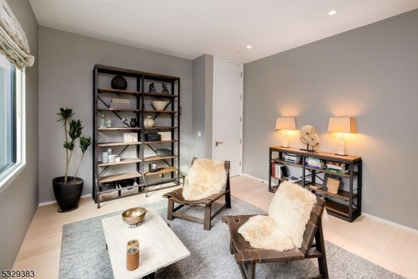 Home Office, Interior, Living room, Recessed Lighting, Wood Texture Flooring