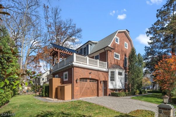 Attached, Backyard, Exterior, Facade, Brick Facade, Tudor Revival