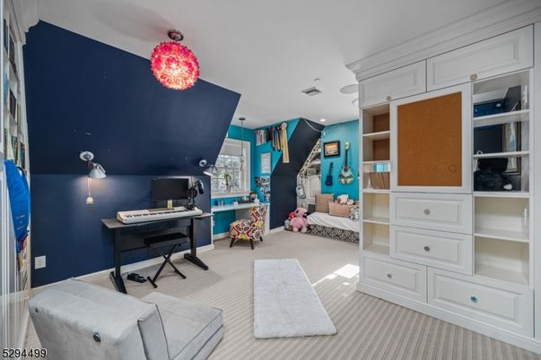 Bedroom, Home Office, Interior, Pendant Lights, Recessed Lighting