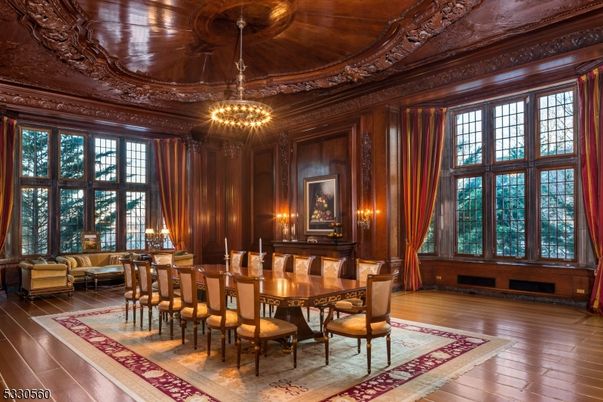 Chandelier, Dining room, Interior, Pendant Lights, Wooden Ceilings, Wood Texture Flooring, Wooden Walls