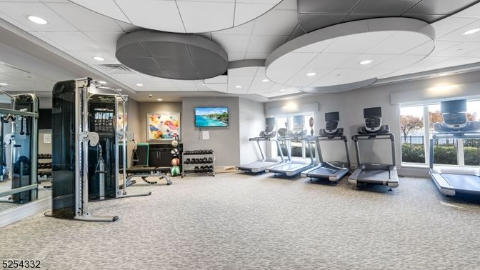 Fitness Equipment, Gym, Interior, Recessed Lighting