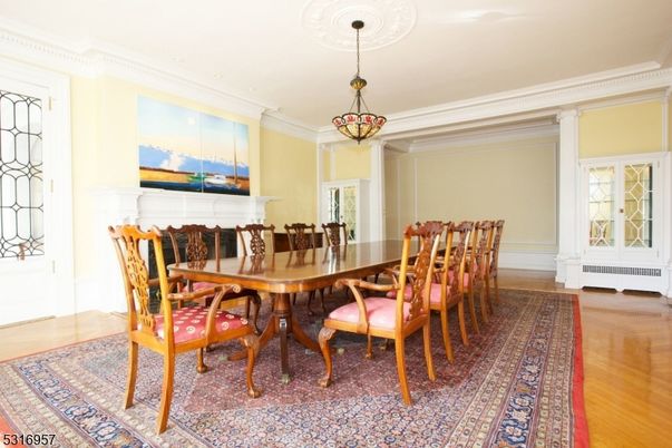 Chandelier, Dining room, Interior, Pendant Lights, Wood Texture Flooring