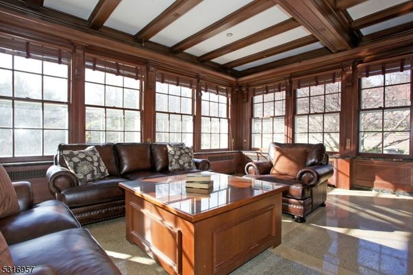 Interior, Living room, Recessed Lighting, Wooden Beams
