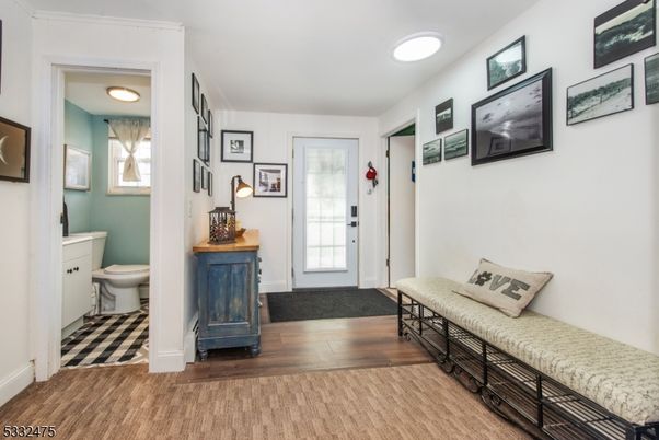 Bathroom, Interior, Recessed Lighting, Wood Texture Flooring
