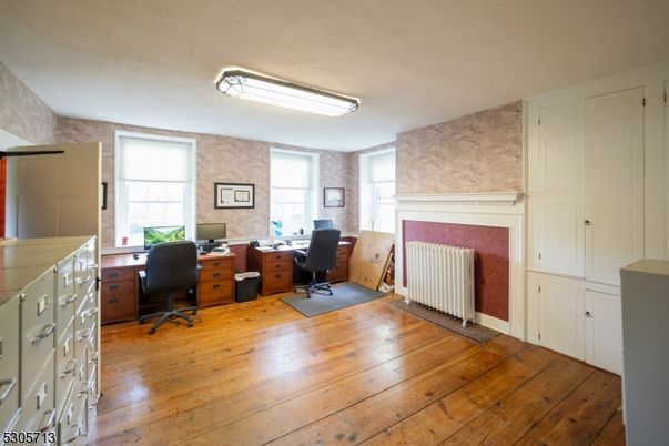 Fireplace, Home Office, Interior, Wood Texture Flooring