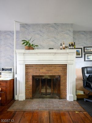 Fireplace, Interior, Wood Texture Flooring