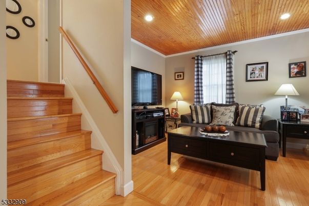 Interior, Recessed Lighting, Wooden Ceilings, Wood Texture Flooring