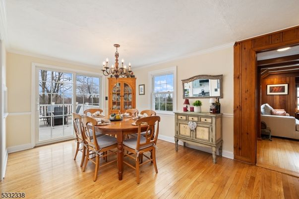 Chandelier, Dining room, Interior, Living room, Wood Texture Flooring, Wooden Walls