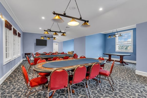 Billiard Table, Dining room, Game Room, Interior, Pendant Lights, Recessed Lighting