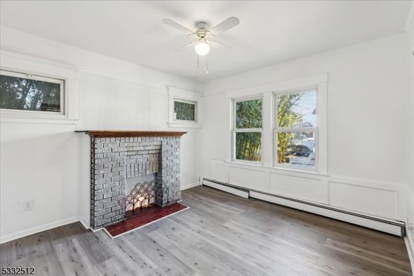 Empty room, Fireplace, Interior, Wood Texture Flooring