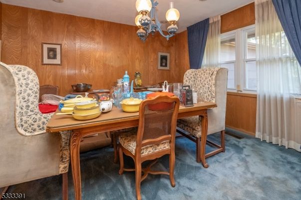 Chandelier, Dining room, Interior, Wooden Walls