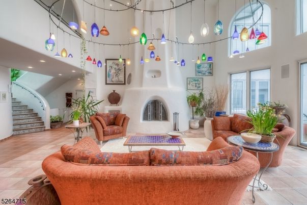 Fireplace, Interior, Living room, Pendant Lights, Recessed Lighting