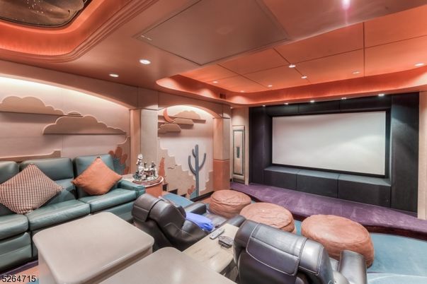 Home Theatre Room, Interior, Projection Screen, Recessed Lighting, Theatre Room