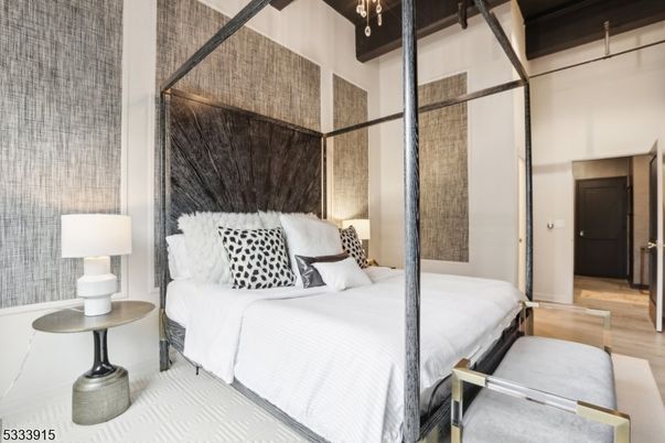 Bedroom, Interior, Wooden Beams, Wood Texture Flooring