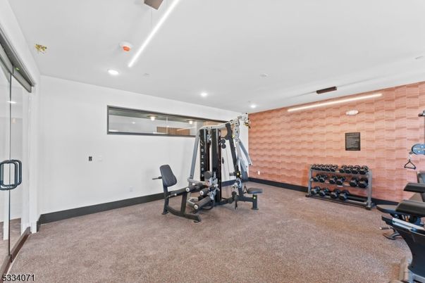 Fitness Equipment, Interior, Recessed Lighting
