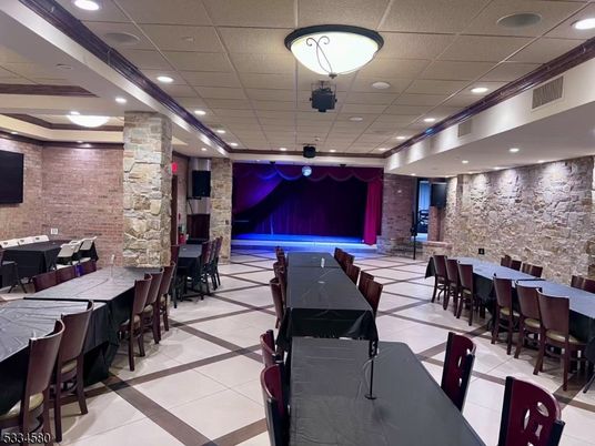 Dining room, Interior, Recessed Lighting, Stone Walls
