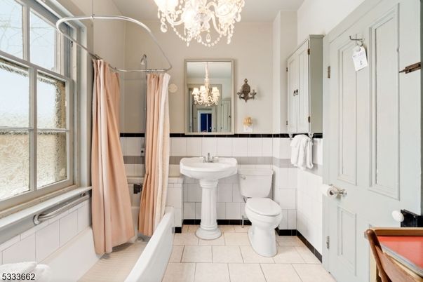 Bathroom, Chandelier, Interior