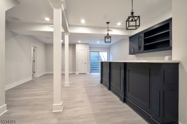 Interior, Pendant Lights, Recessed Lighting, Wood Texture Flooring
