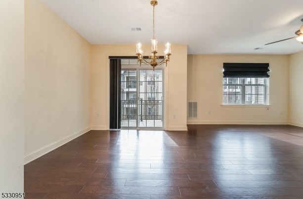 Chandelier, Empty room, Interior, Wood Texture Flooring