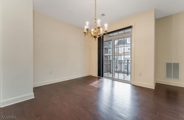 Chandelier, Empty room, Interior, Wood Texture Flooring
