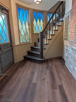 Interior, Stone Walls, Wood Texture Flooring