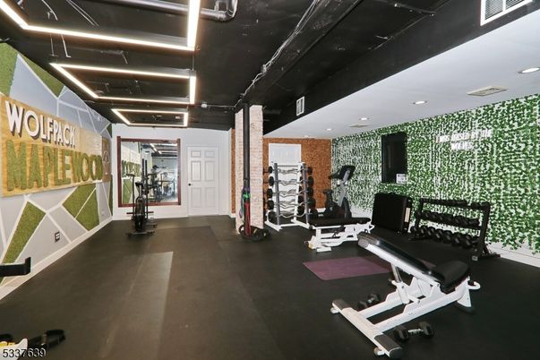 Fitness Equipment, Gym, Interior, Recessed Lighting