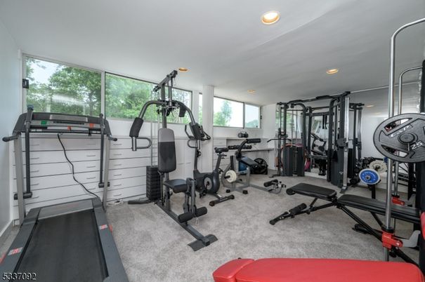 Fitness Equipment, Gym, Interior, Recessed Lighting