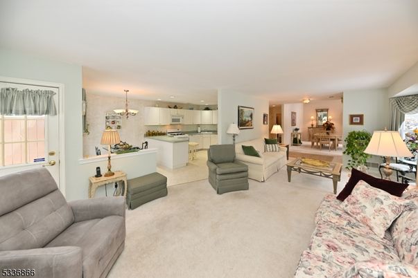 Chandelier, Dining room, Interior, Kitchen, Living room, Recessed Lighting, Stainless Steel Appliances