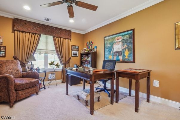 Home Office, Interior, Recessed Lighting