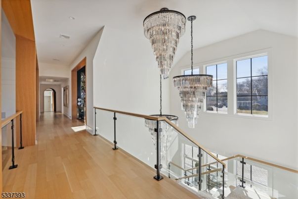 Chandelier, Interior, Recessed Lighting, Wood Texture Flooring