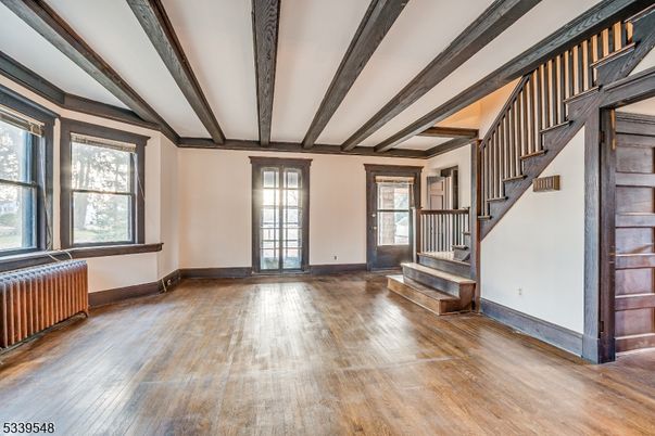Empty room, Interior, Wooden Beams, Wood Texture Flooring