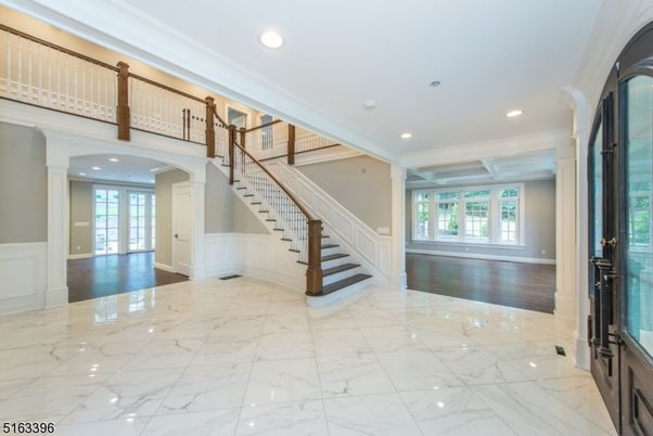 Interior, Marble, Recessed Lighting, Wood Texture Flooring