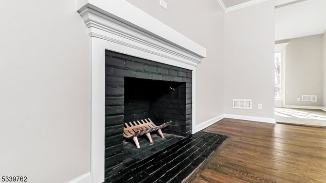 Empty room, Fireplace, Interior, Wood Texture Flooring