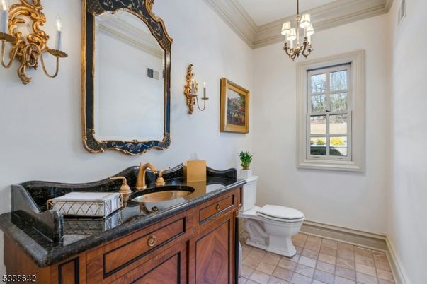 Bathroom, Chandelier, Interior