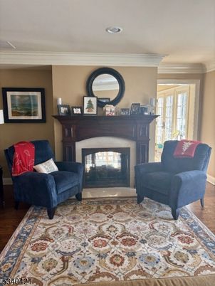Fireplace, Interior, Recessed Lighting, Wood Texture Flooring