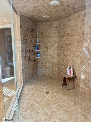 Bathroom, Interior, Recessed Lighting, Stone Walls