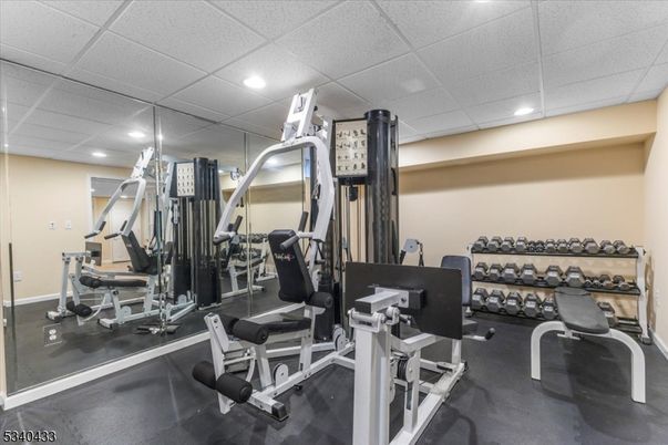 Fitness Equipment, Gym, Interior, Recessed Lighting