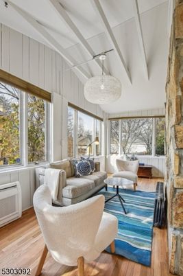 Interior, Living room, Pendant Lights, Wood Texture Flooring