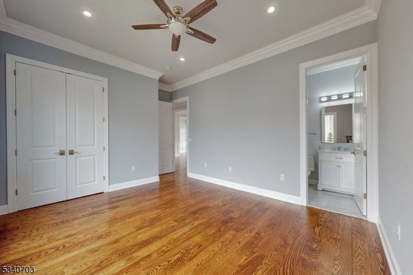 Bathroom, Empty room, Interior, Recessed Lighting, Wood Texture Flooring