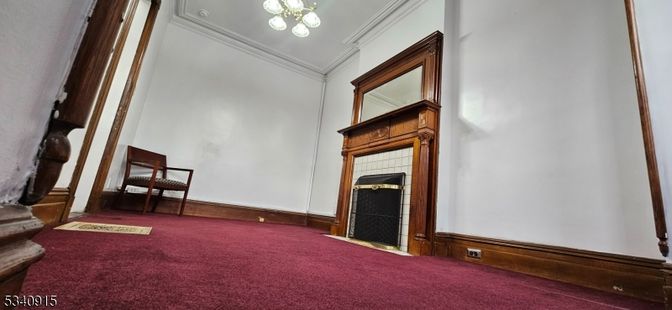 Empty room, Fireplace, Interior, Pendant Lights