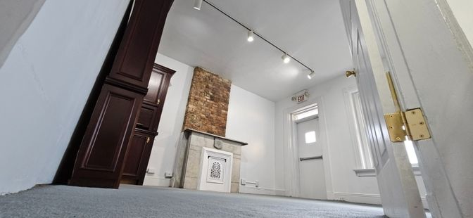 Empty room, Fireplace, Interior, Stone Walls