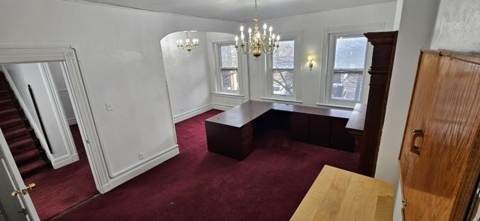 Chandelier, Empty room, Interior