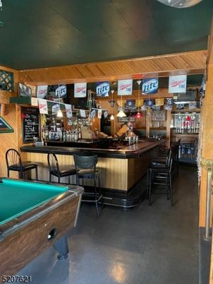 Billiard Table, Game Room, Interior, Wooden Walls